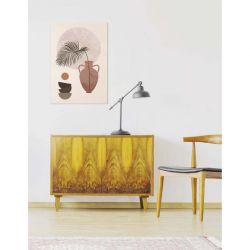 Tableau mural décoratif ocre pour salon