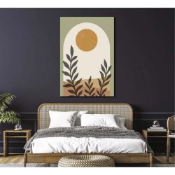 Toile abstraite terracotta et vert sauge