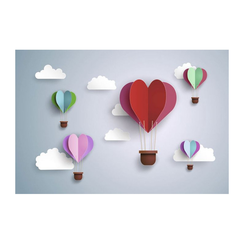 FLIGHT OF HEARTS wallpaper - Panoramic wallpaper for kids