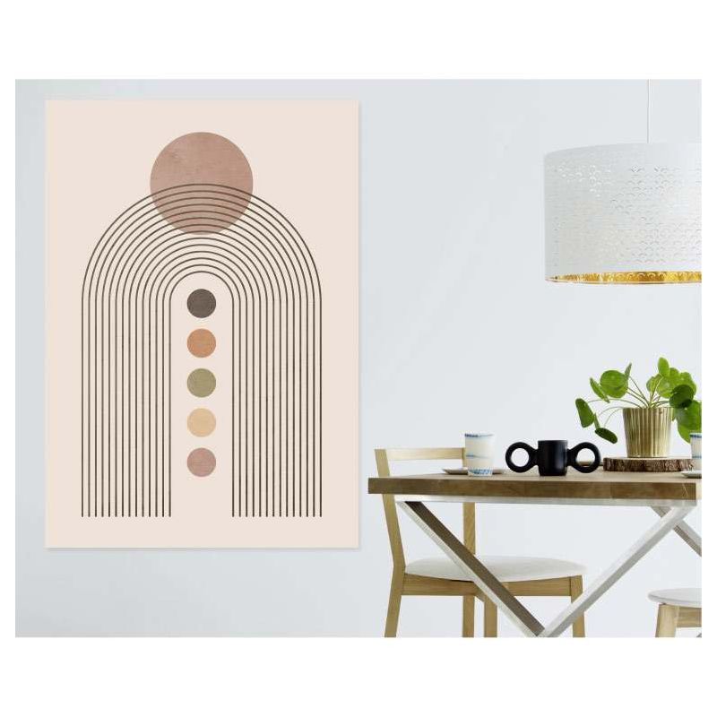 Grand poster mural graphique inspiré d'une arche contemporaine