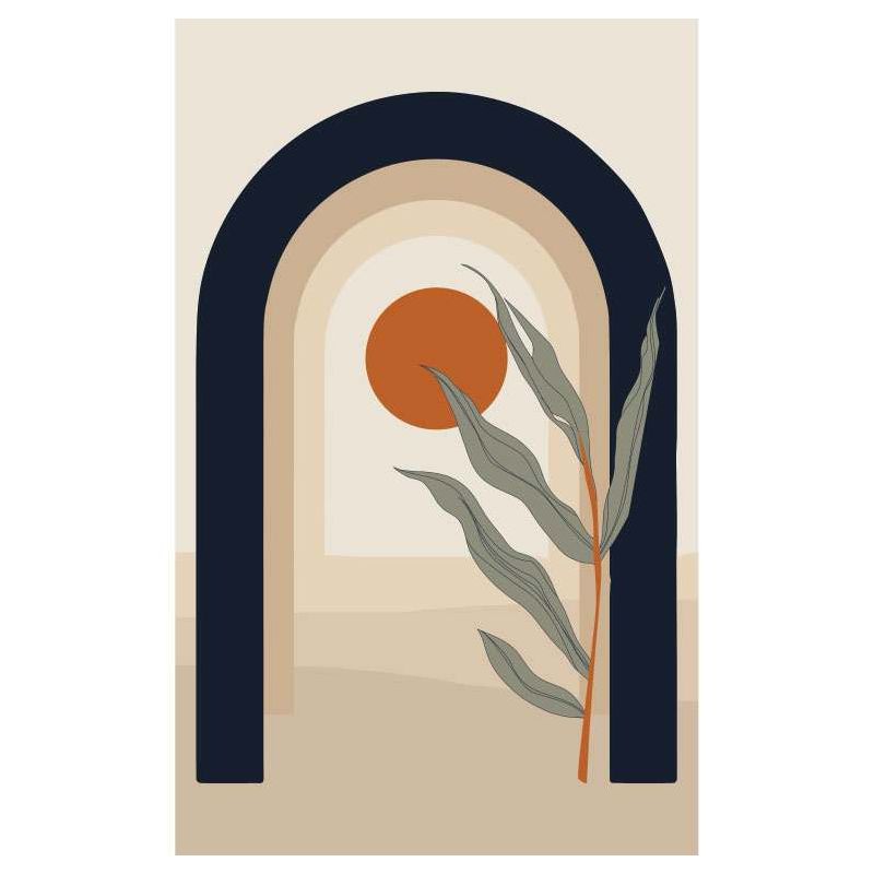 Poster arche avec soleil terracotta