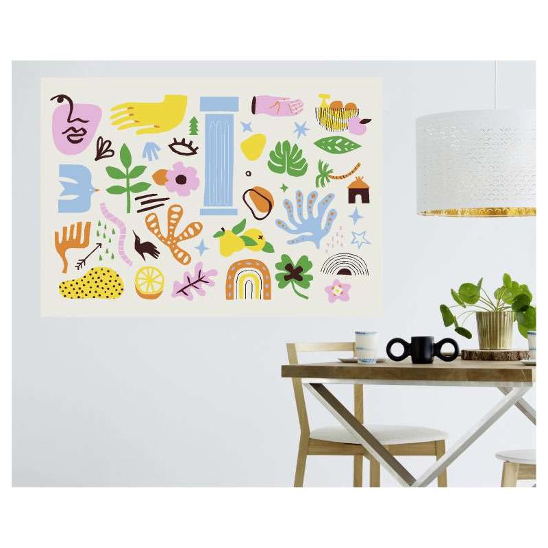 Poster illustration graphique multicolore
