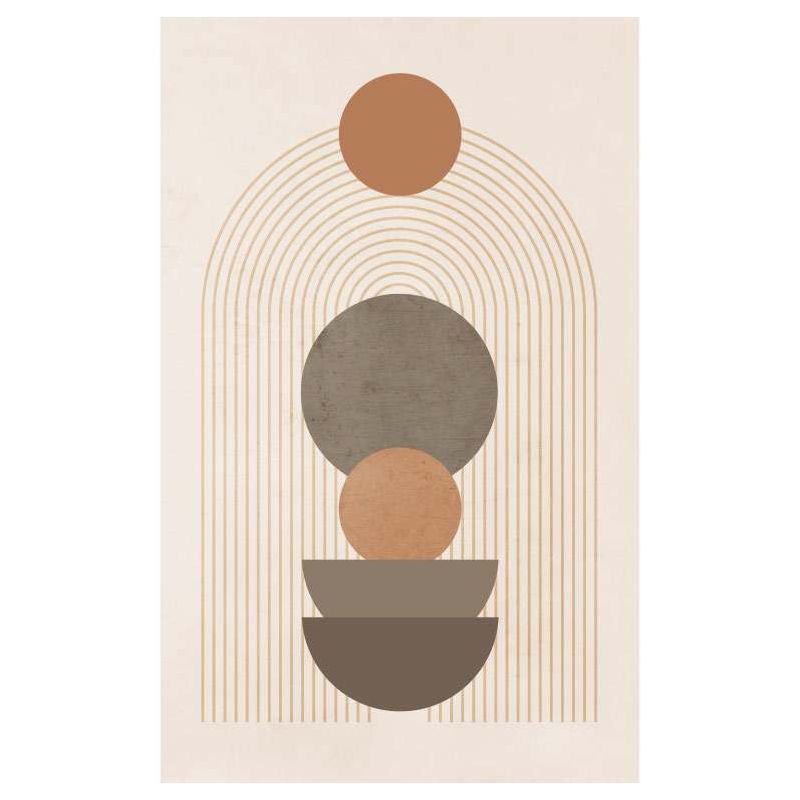 Poster terracotta aux formes géométriques minimalistes