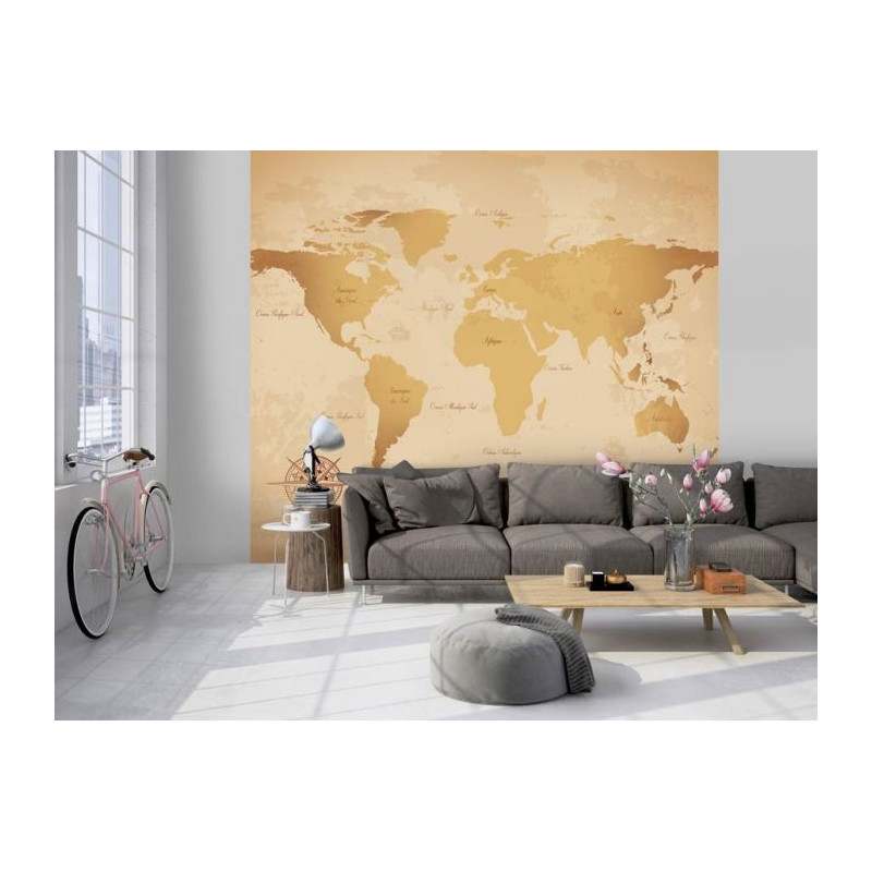Papier Peint mappemonde style vintage