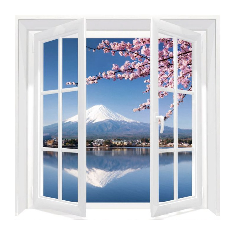 WINDOW ON MOUNT FUJI Canvas print - Window canvas print
