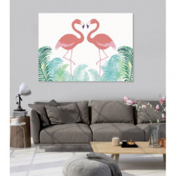 Cuadro en lienzo FLAMINGO ENAMORADO