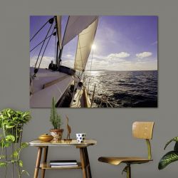 En la cubierta de un barco de vela - Lienzo impreso para pared