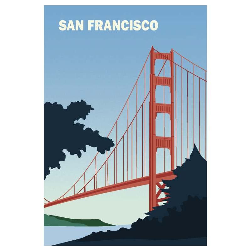 Poster SAN FRANCISCO - Poster bleu