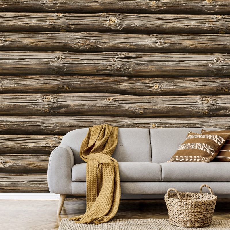 Papier peint RONDIN DE BOIS