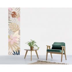 Décor mural tropical beige et rose