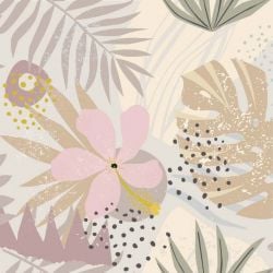 Tableau tropical beige et rose