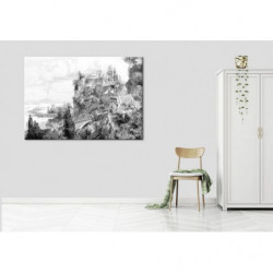 ROMAN TEMPLE ENGRAVING canvas print