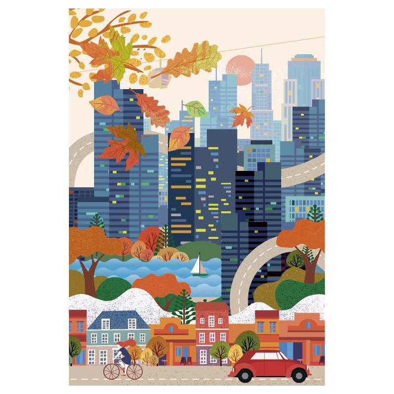 CITY IN AUTUMN poster - Hallway poster