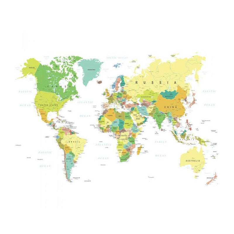 Papier peint panoramique GREEN WORLD - Papier peint carte du monde