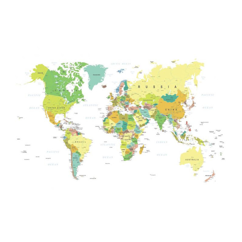 Lienzo impreso MUNDO VERDE - Lienzo mapa del mundo