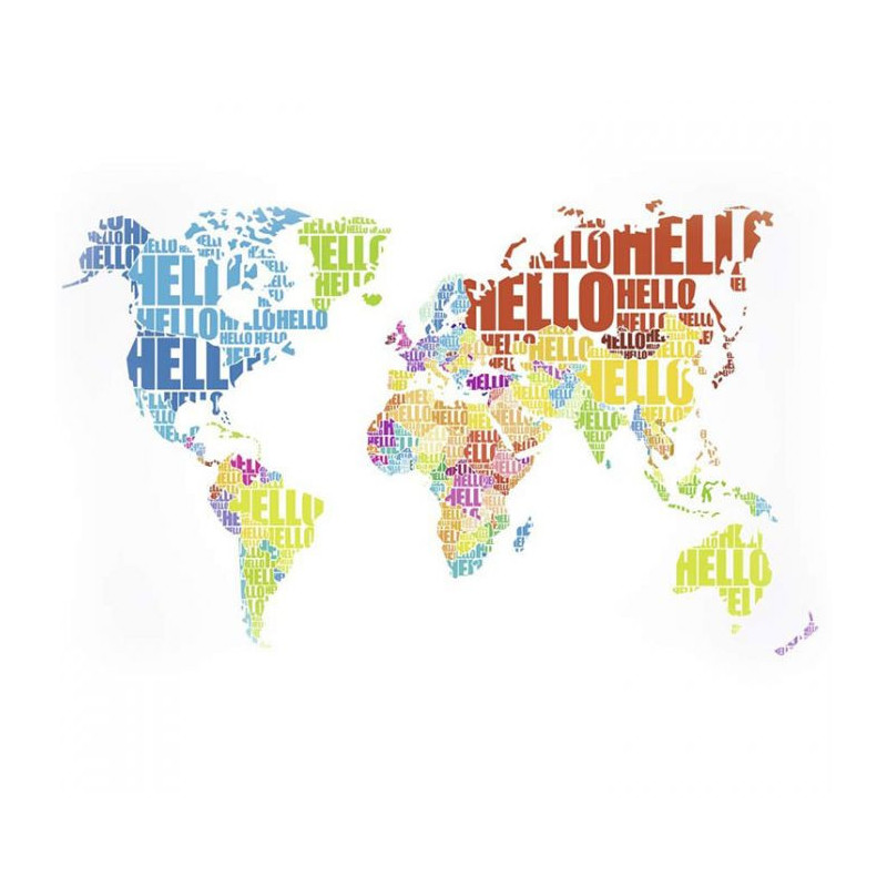 Papel pintado HOLA MUNDO - Papel pintado mapa del mundo