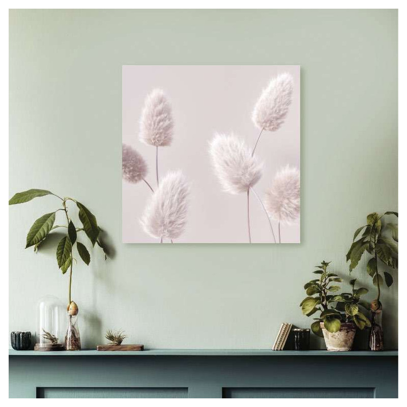 Affiche fleurs séchées beige