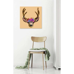 DEER AND FLOWERS poster
