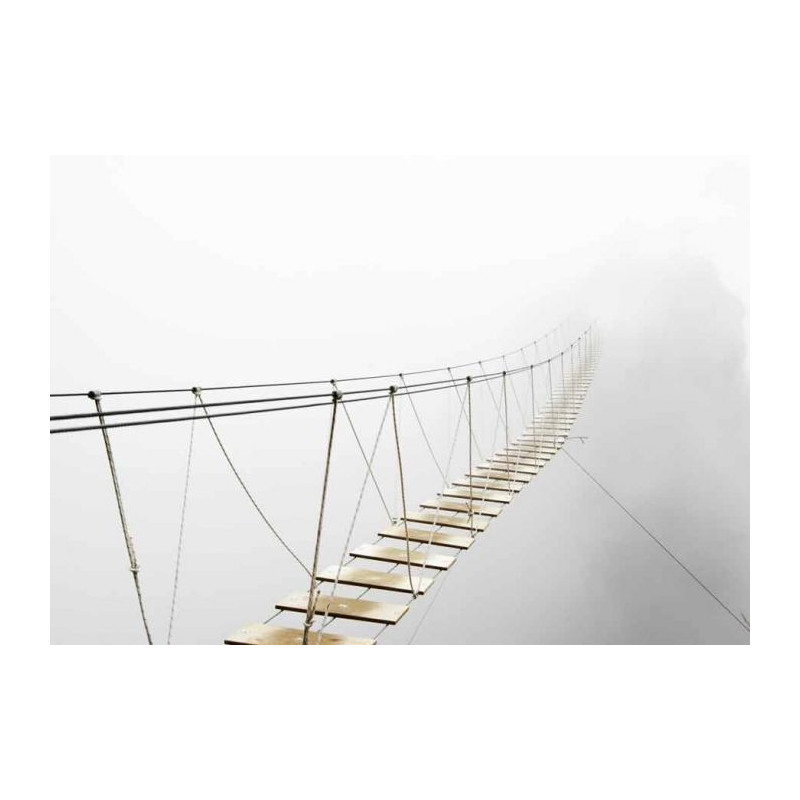 BRIDGE IN THE MIST poster - Landscape and nature poster