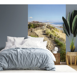 Sendero costero y océano - Tapiz de pared