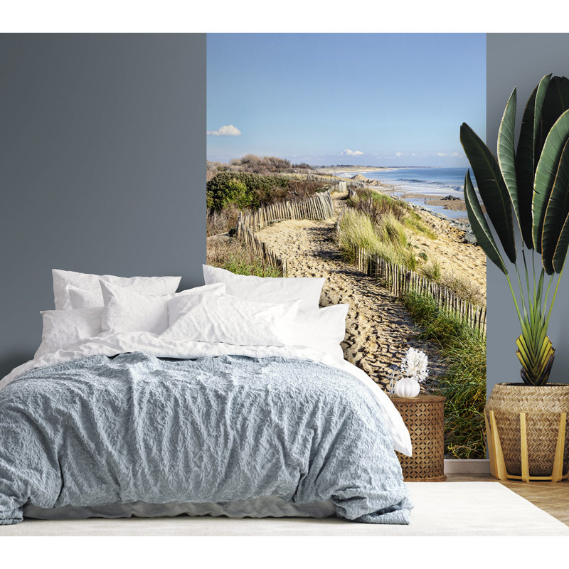 Coastal path and ocean  - Trompe l'oeil wall hanging