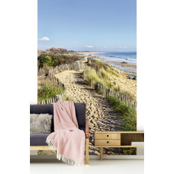 Coastal path and ocean  - Trompe l'oeil wall hanging