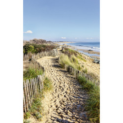 Coastal path and ocean  - Trompe l'oeil wall hanging