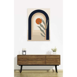 Poster minimaliste avec soleil orange