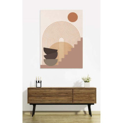 Poster décoratif terracotta aux nuances ocre et style contemporain