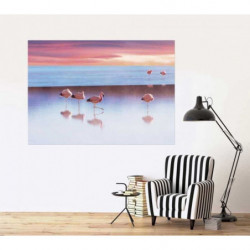 Póster EL LAGO CON LOS FLAMENCOS ROSAS