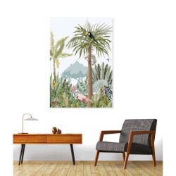 Poster nature inspiré de la jungle tropicale