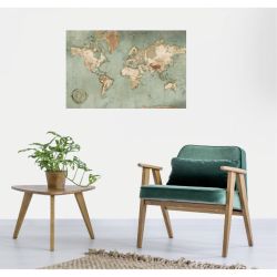 Affiche xxl map monde style ancien