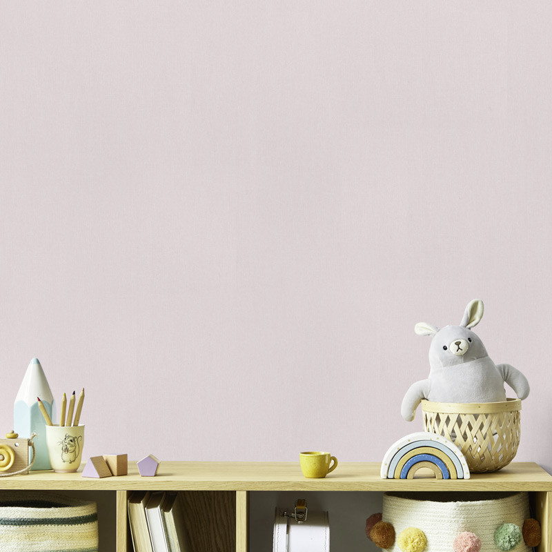 Papier peint rouleau 10 m uni rose