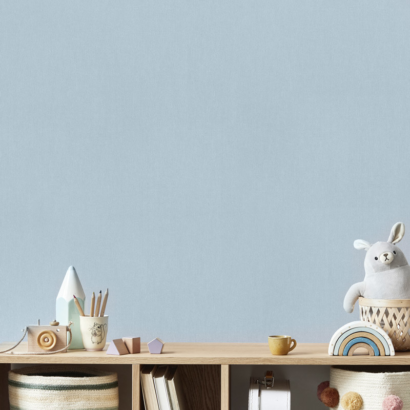 Plain blue gray wallpaper roll - Scenolia