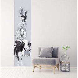 Lé de tapisserie animaux pour chambre d'enfant