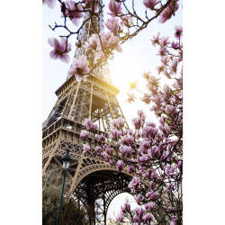 Tapiz Mural París y Naturaleza en Flor - Scenolia