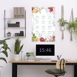 Calendrier 2025 en poster fleuri