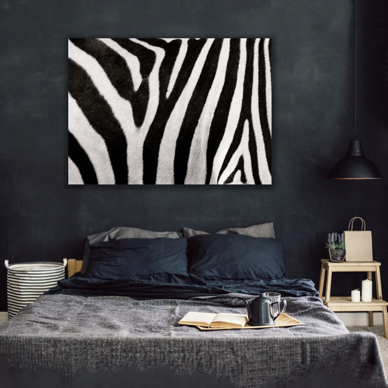 Tableau trompe l'oeil peau du zèbre