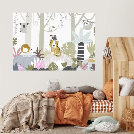FUNNY LITTLE JUNGLE canva print