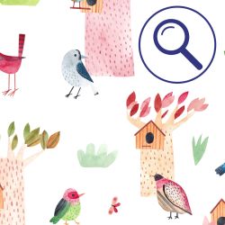 Póster CASITAS DE PÁJAROS DE COLORES zoom