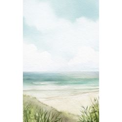 Tenture suspendue PLAGE AQUARELLEE