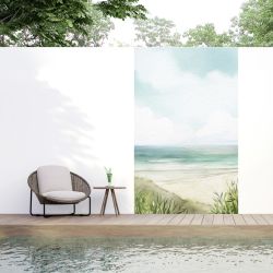 WATERCOLOR BEACH privacy screen