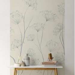 Papier peint fleurs délicates pour intérieur design