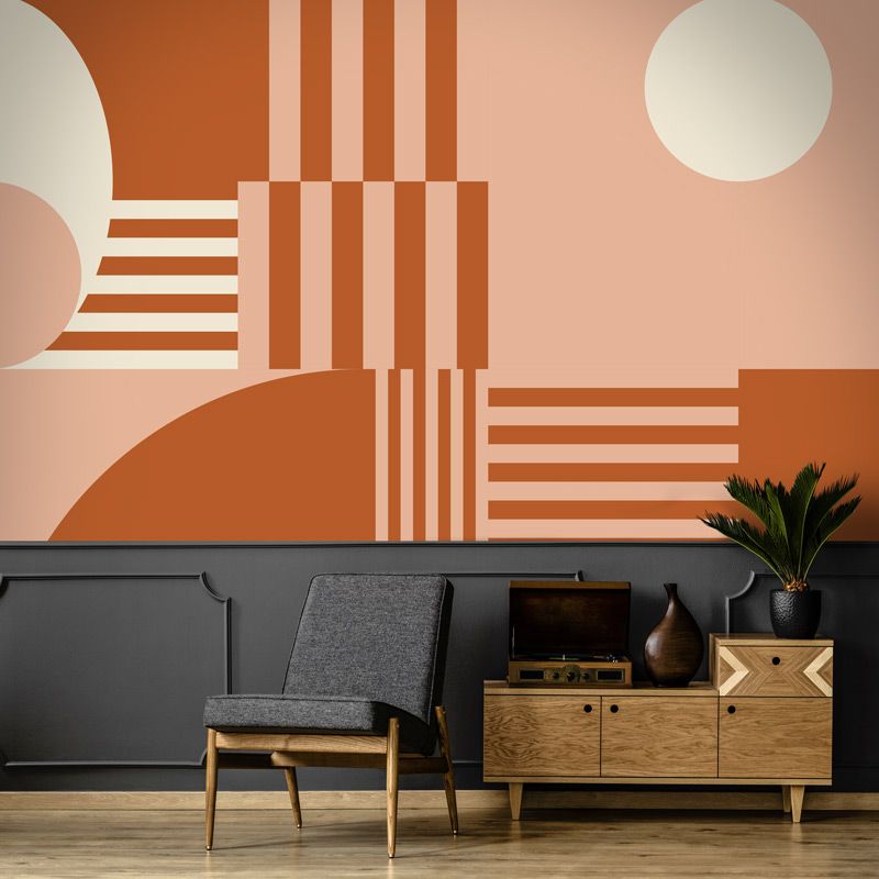 Papel pintado ROSA Y NARANJA
