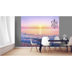 Papier peint salon MER ROSE