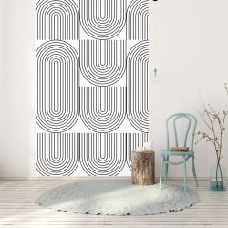 Grand poster à motif linéaire