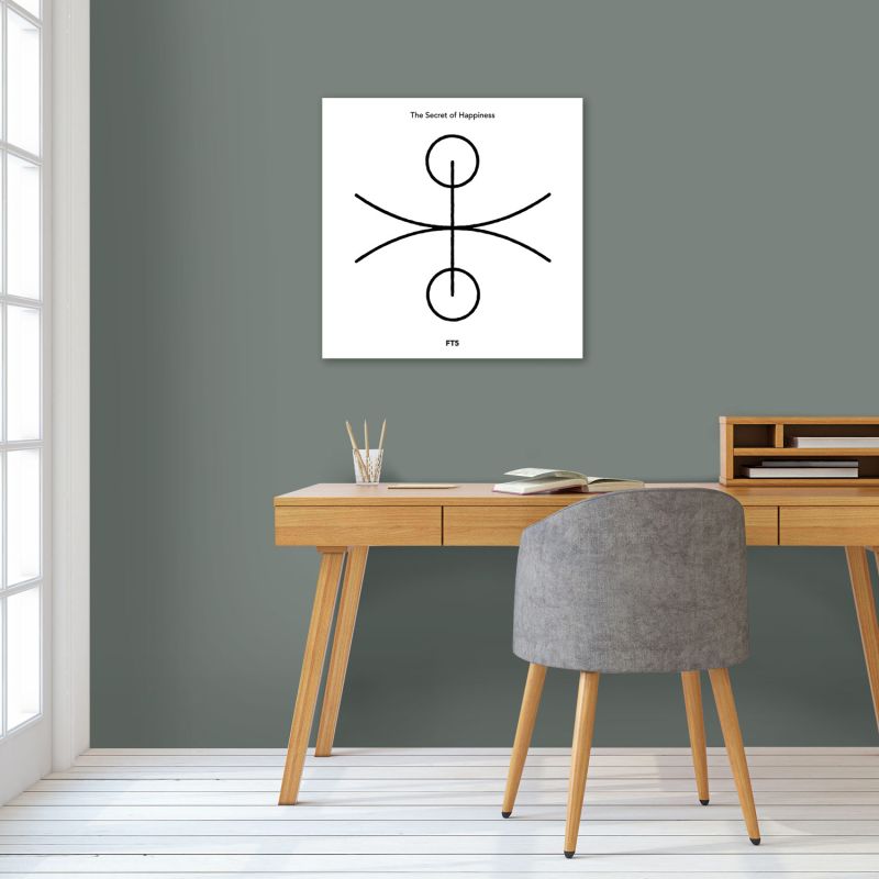 THE SECRET OF HAPPINESS WHITE canvas print