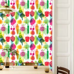Papel pintado FRESAS Y BERENJENAS