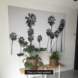 Cadre mural palmiers noir et blanc chez notre client