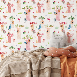 Papel pintado para crear una decoración suave y relajante para su hijo